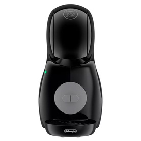 De'Longhi Dolce Gusto Piccolo XS Pod Coffee Machine Bundle in black, compact design with circular drip tray, front view