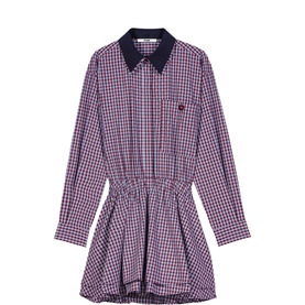 Check Mini Shirt Dress