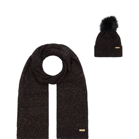 Sparkle Logo Badge Beanie Hat & Scarf Gift Set