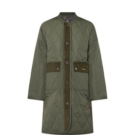 Dunswell Logo Long Quilted Coat