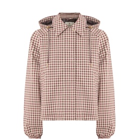 Audrey Checked Short Raincoat