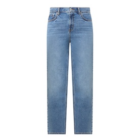 Barbour mid blue straight-leg jeans in 100% cotton with five-pocket styling and subtle fading detail