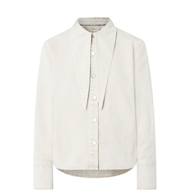 Harleigh Tie-Neck Denim Shirt
