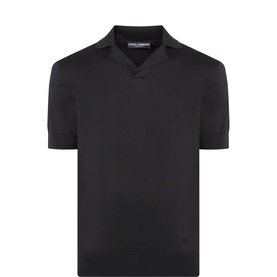 Knitted Open-Neck Polo Shirt