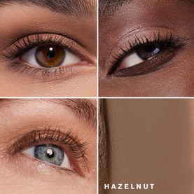 Estee Lauder The Essential Eyeshadow Stick in Espresso, shade swatch Hazelnut shown on three models with varying skin tones