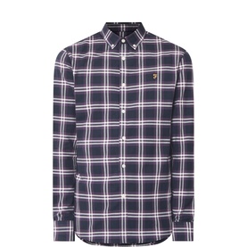 Farah Vintage Deep Purple check casual shirt in 100% cotton with button-down collar and embroidered chest logo