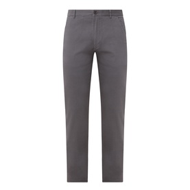 Farah Vintage charcoal chino trousers in slim fit, flat-front style with button fastening, 98% cotton stretch fabric