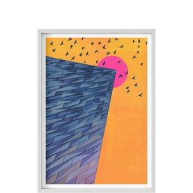Dawn Dusk Titan Moon Framed Print