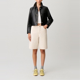 Cropped Leather Jacket