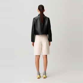 Cropped Leather Jacket