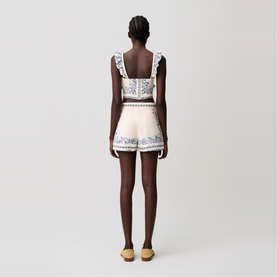 Cross-Stitch Flower Shorts