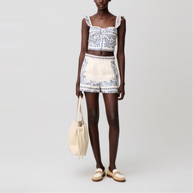 Cross-Stitch Flower Shorts