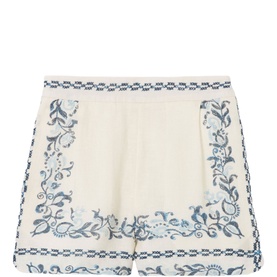 Cross-Stitch Flower Shorts