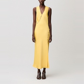 Buttoned Splice Dress