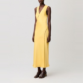 Buttoned Splice Dress