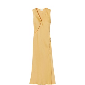 Buttoned Splice Dress
