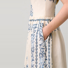 Floral Linen Dress