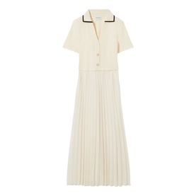 Trompe-L'&oelig;il Pleated Dress