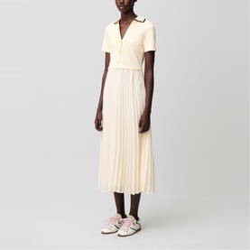 Trompe-L'&oelig;il Pleated Dress