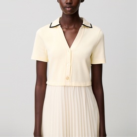 Trompe-L'&oelig;il Pleated Dress