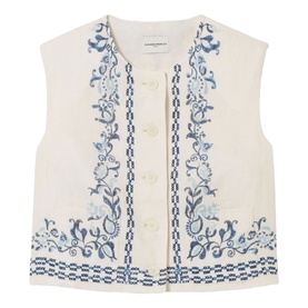 Cross-Stitch Flower Top