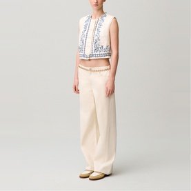 Cross-Stitch Flower Top