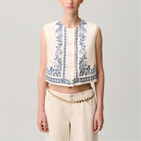 Cross-Stitch Flower Top
