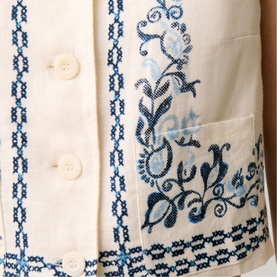 Cross-Stitch Flower Top