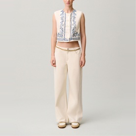 Cross-Stitch Flower Top