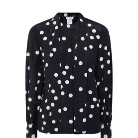 Polka Dot Silk Blouse