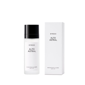 Byredo Alto Astral Body Mist with white pump bottle and matching product box