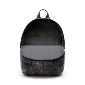 Herschel Cloud Grid backpack, open top view showing grey padded interior compartment and structured base