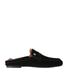 Marigold Faux-Fur Flat Mules