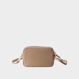 Prada Accessories powder mini camera bag with gold-tone zip and adjustable shoulder strap, rear view