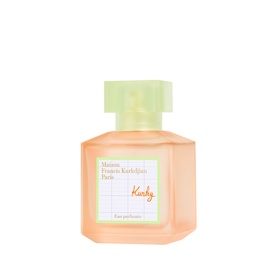 Maison Francis Kurkdjian Kurky Eau de Parfum in faceted peach-toned glass bottle with pale green cap