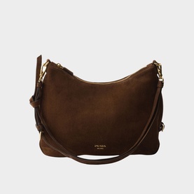 Fold Large Suede Shoulder Bag