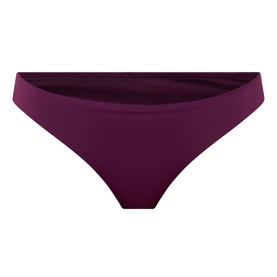 Sea Level Essentials Sporty Bikini Bottoms in Claret, mid-rise waist, high-cut leg, smooth finish, moderate coverage