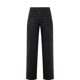 Stovepipe Coated Straight Leg Jeans