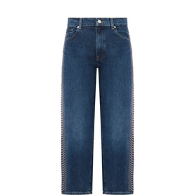 Stovepipe Ankle Wide-Leg Jeans