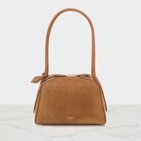Le Bouledogue Suede Shoulder Bag