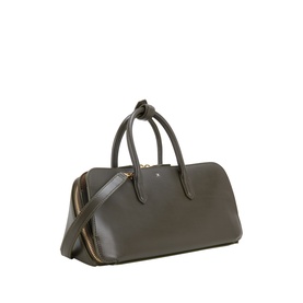 Alaia Vert Camouflage calf leather tote bag with twin top handles, zip closure, and gold-tone hardware, with detachable shoulder strap