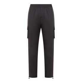 Arne Utility Cargo Casual Trousers in grey, slim-leg fit with elasticated waistband, 3D cargo pockets and bungee cord hems