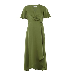 Julissa Satin Wrap Dress