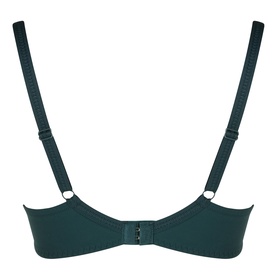 Mey Fabulous Lace Under-Wired Bra in Mystic Jade, back view showing adjustable straps and three-way hook-and-eye fastening
