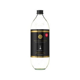 Rituals Precious Amber Refill Fragrance Sticks in a clear glass bottle with black and gold label, large refill format.