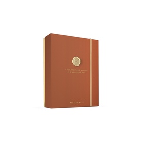 Rituals Suede Vanilla Home Fragrance Set in rust-orange gift box with gold emblem and elastic closure band
