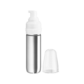 Shiseido Total Revitalizer Light Fluid Refill in a silver pump bottle with white foam dispenser and clear cap