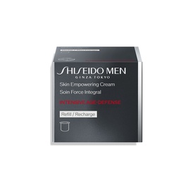 Shiseido Men Skin Empowering Cream Refill Intensive Age-Defense, black and silver box packaging with red accent text