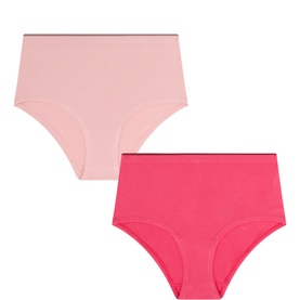 Two-Pack Logo Tag High-Waist Briefs