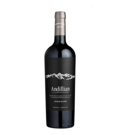 Chateau La Coste Andillian Unique Blend 75cl red wine, dark textured bottle with mountain graphic label and silver cap.